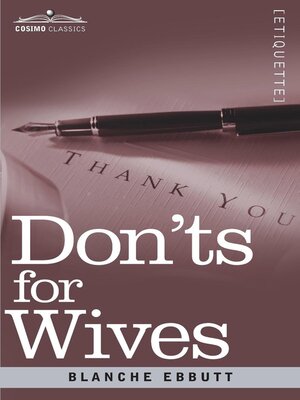 cover image of Don'ts for Wives